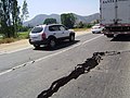 Efectos del terremoto del 27 de febrero de 2010 en la carretera.