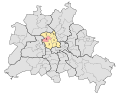 Deutsch: Wahlkreis Mitte 4 für die Wahlen zum Abgeordnetenhaus von Berlin. Stand 2006
