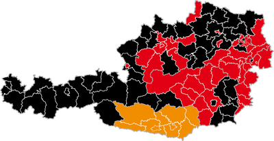 Bezirksergebnisse bei der Nationalratswahl 2008 nach dem Endergebnis (mit Wahlkarten und Briefwahl)