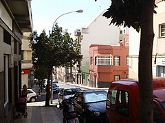 Calle de Benahoaro del núcleo de Salud Bajo.