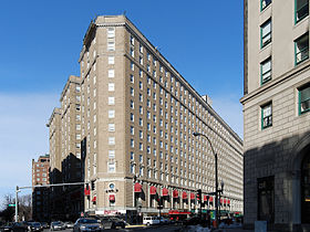 Boston Park Plaza and the former headquarters of the Boston Gas Company, 2009