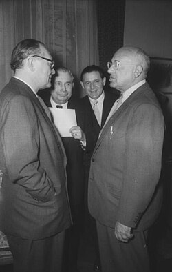 Rudolf Wagner-Régeny, Fritz Wisten, Slatan Dudow és Johannes Robert Becher 1955-ben