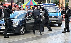 Vorführung einer Beweissicherungs- und Festnahmeeinheit (BFE) der Bundespolizei