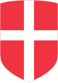 Tallinna väikesel vapil on hõbedane nn Dannebrogi rist punasel taustal