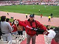 Egy argentin Dorog-szimpatizáns a River Plate stadionban