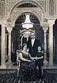 Bourguiba and his family in the lobby of the palace