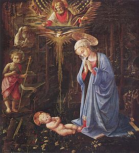 Fra Filippo Lippi (1406-1469), L'Adoration dans la forêt.