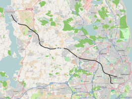 Spoorlijn Frederiksberg - Frederikssund op de kaart