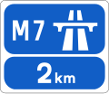 Sign F 332 Start of Motorway Ahead