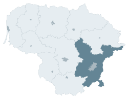 Location of Vilnius County