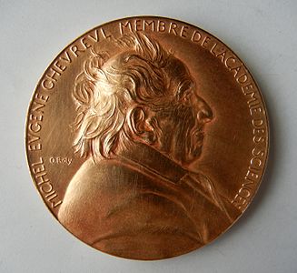 Médaille Centenaire de la naissance de Michel-Eugène Chevreul (1886), avers.