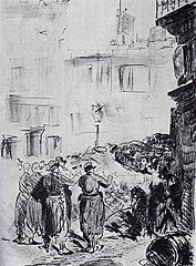 Édouard Manet, La Barricade (vers 1871-1873), lithographie[12].