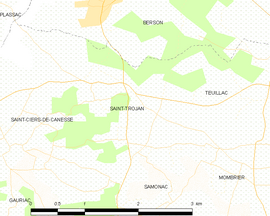 Mapa obce Saint-Trojan