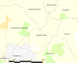 Mapa obce Giremoutiers
