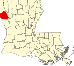 State map highlighting DeSoto Parish