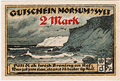 Das Morsum-Kliff (unbekannter Künstler) auf einem Notgeldschein von 1921