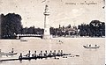 Der 1936 gesprengte Leuchtturm am Dutzendteich, Postkarte ca. 1914