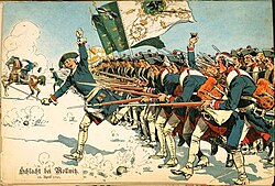 Пруска пешадија у бици код Молвица, 1741.