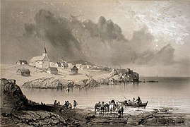 Torshavn en 1839 par Barthélemy Lauvergne (1805-1871), « Atlas Pittoresque » de l'expédition de la Recherche[8].