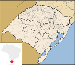 Localização de Forquetinha no Rio Grande do Sul