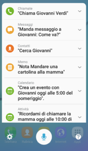 Schermata di S Voice su Android 6.0.