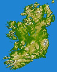Topografi n Irland.