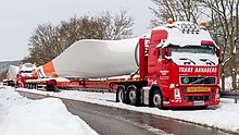 Transport eines Flügels einer Windkraftanlage