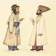 "Musulmaan and Parsee of Bombay" – Painting from 19th century Punjab 37.webp