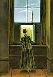 Frau am Fenster, Friedrich