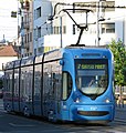 Modern low-floor articulated TMK 2200 tram