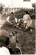 Curtis Choy films Wendy Yoshimura for the documentary, "Wendy...uh, what's her name?", 1976.jpg