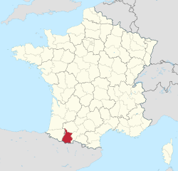Augšpireneju atrašanās vieta Francijā
