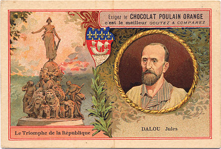 Image Chocolat Poulain : Dalou et Le Triomphe de la République.