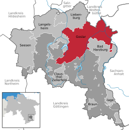 Kaart van Goslar