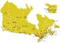 Kerkprovincie Kingston op een kaart van de Canadese bisdommen