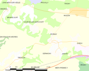 Poziția localității Rosnay