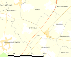 Poziția localității Le Translay