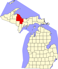 Vị trí quận Marquette trong tiểu bang Michigan ở Hoa Kỷ