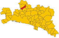 Locatie van Busalla in Genua (GE)