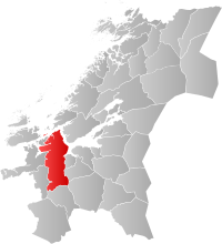 Kart som viser Orkland kommune.