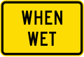 (W14-7.2/PW-41.2) Road slippery when wet