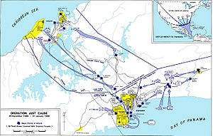 Карта операции США в Панаме