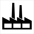 Symbol 10 Industriegebiet, Gewerbegebiet