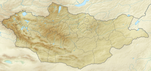 Uvs-Nuur na zemljovidu Mongolije