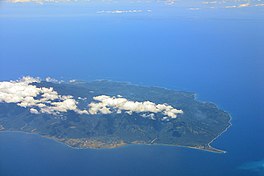 Aerial view of Sibuyan Island within the sea