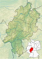 Lagekarte von Hessen