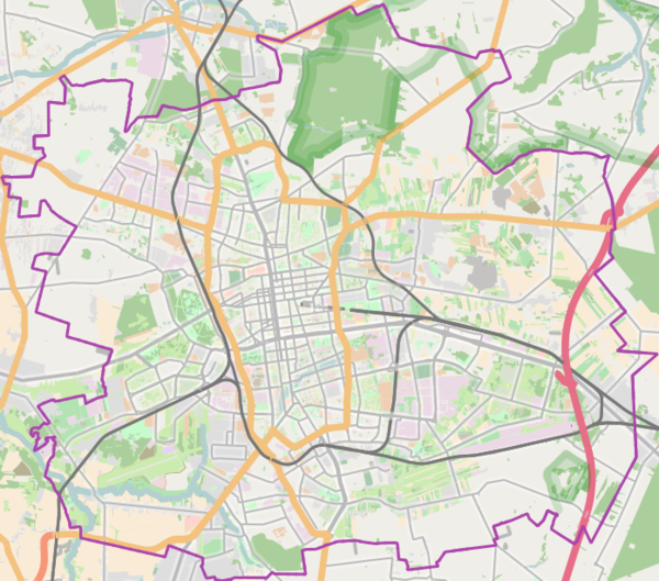 Mapa konturowa Łodzi