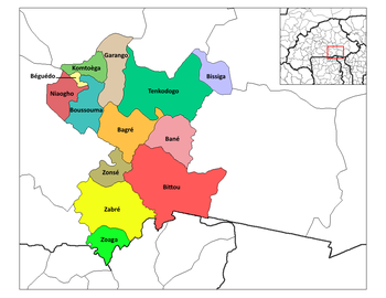 Vị trí của Garango trong tỉnh