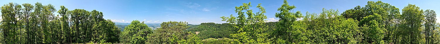 360° Panorama von der Burgruine Bischofstein