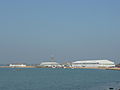 Calshot Activities Centre on Calshot Spit as viewed from Jack Maynard Road